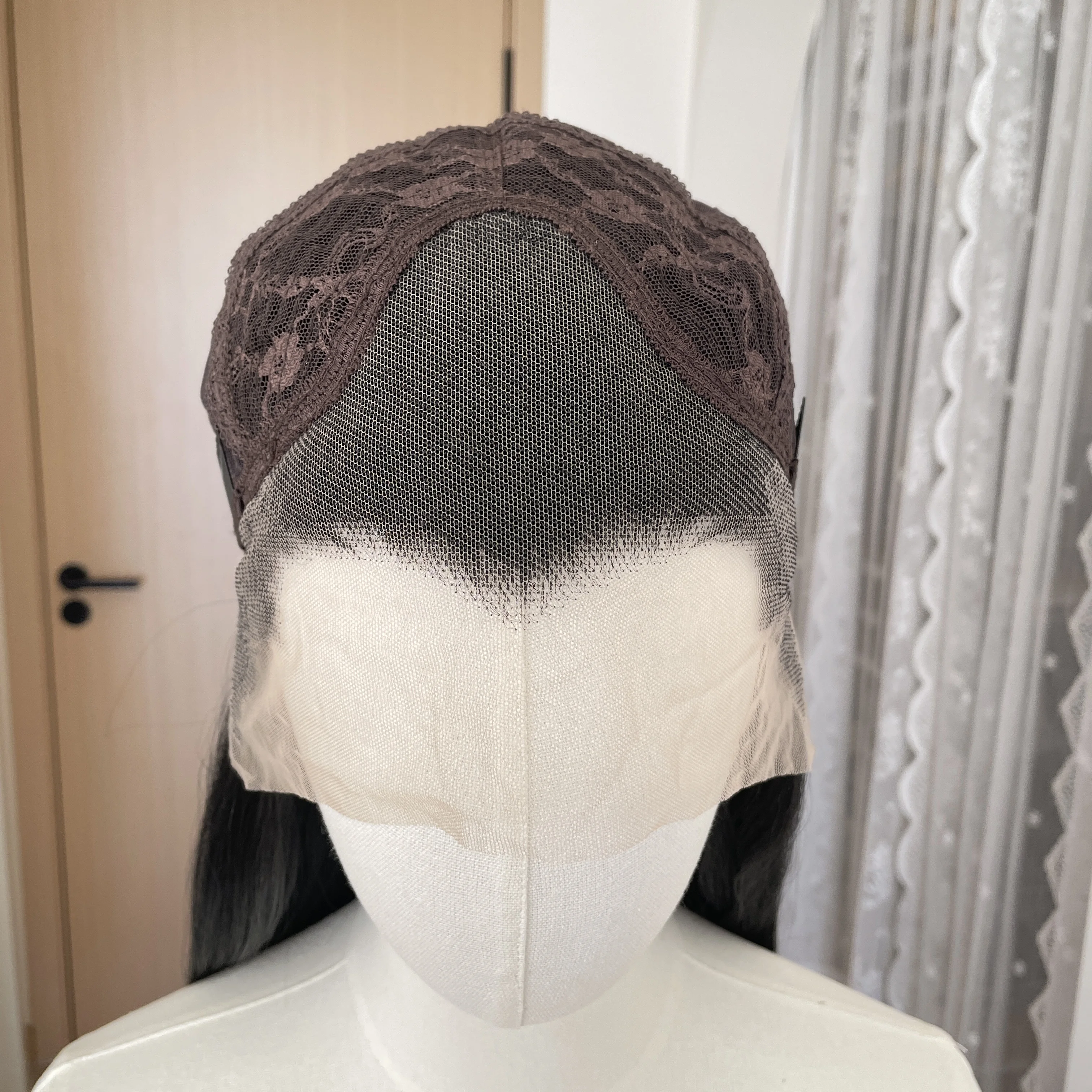 Widow‘s Peak Jet Black 26 Inch Long Straight Wigs for Women Elf Cosplay 13x4 Synthetic Lace Front Wigs Free Part Glueless 150%