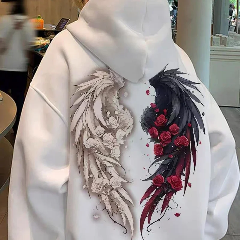 الهيب هوب الأسود الجرافيك رجل هوديس جديد روك الشارع الشهير مضحك القطن الفاخرة بلايز لا العلامة التجارية الجمالية في بلوزات بسيطة للرجال