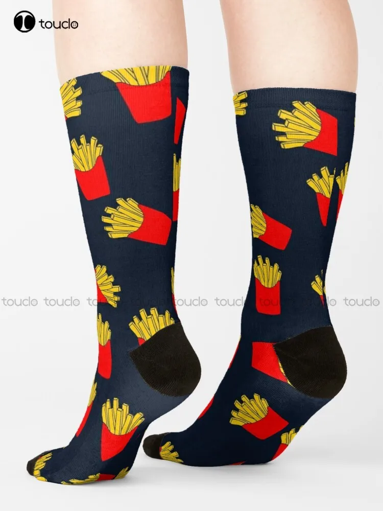 Cute Fries Socks Socks Harajuku Personalized Custom Unisex Adult Teen Youth Socks 360° Digital Print Gd Hip Hop Retro Colorful