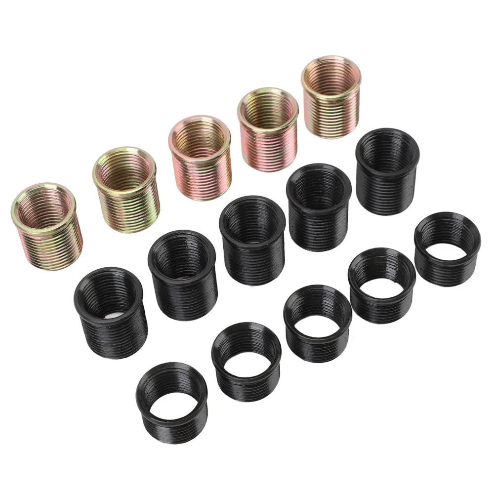 16PCS M14x1.25 Repair Size Spark Plug Thread Repair Kit M16x1.25 Tap Carbon Steel Spark Plug Hole Repair Kit Rethreading Tool