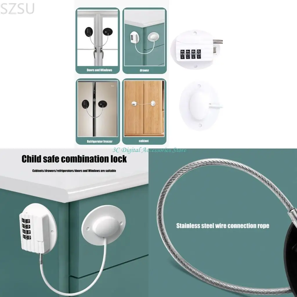 

Замок с холодильником SZSU Block Proof Lock Lock Safety Lock Lock Easy Установка