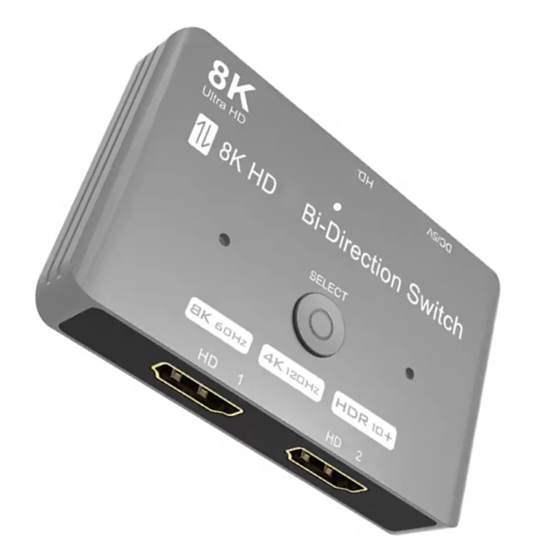 A32T-Two-Way Switch 8K 1 In 2 Out 2 In 1 Out Bidirectional 8K@ 60Hz 4K@ 120Hz 2.1 Switcher 2X1 1X2 Converter Adapter Splitter