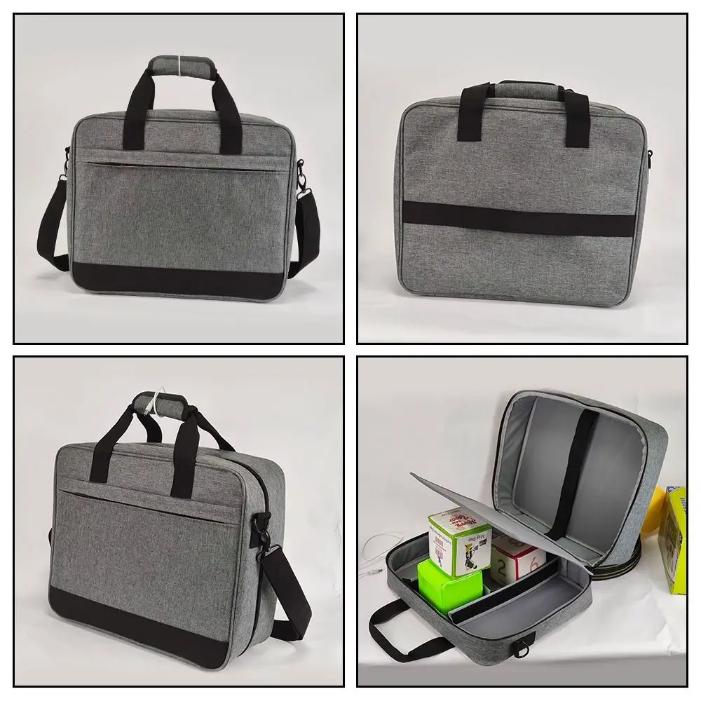 Large Capacity Audio Mixer Carrying Case Protective Padding Shoulder Starp DJ Mixer Protective Case Multi-slot