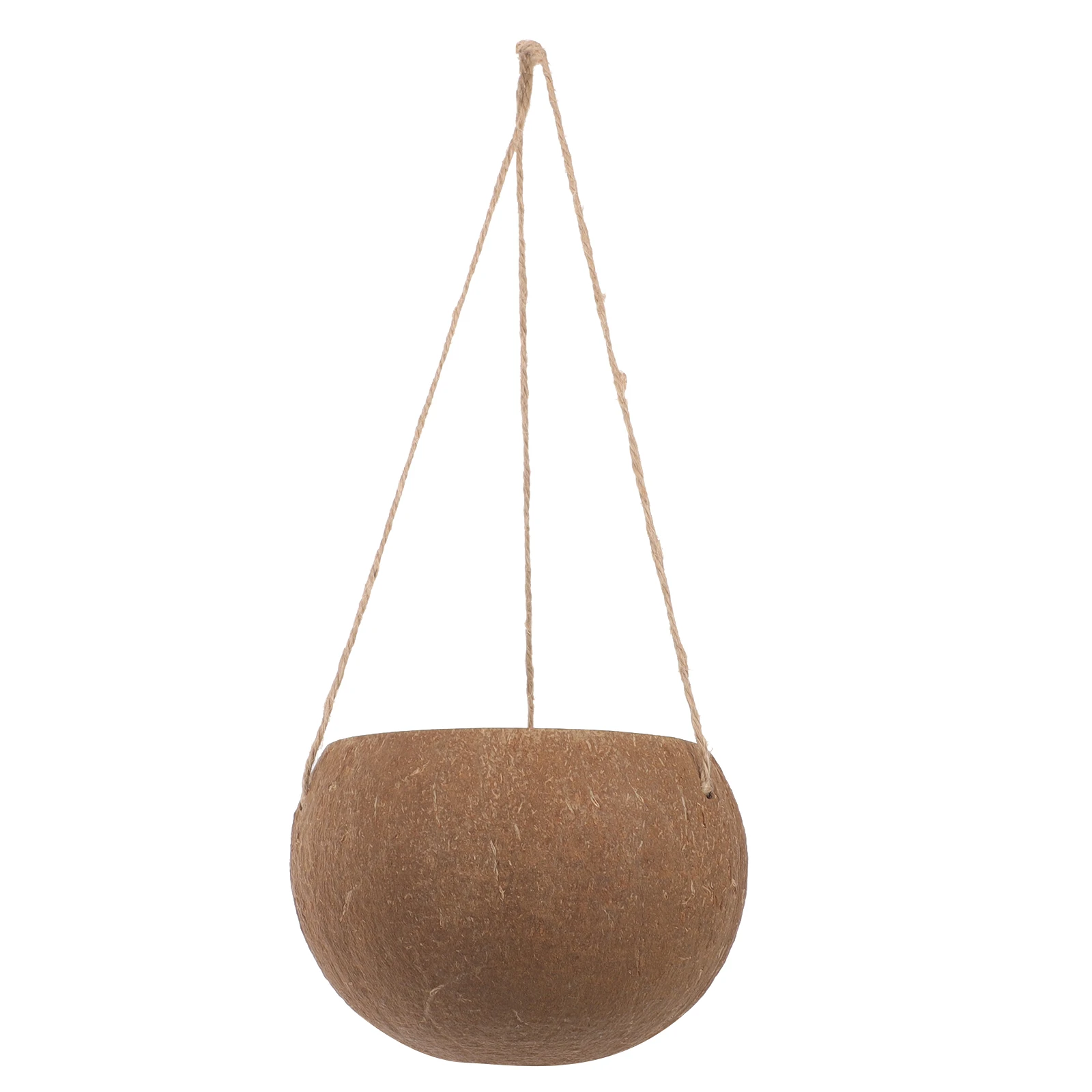 

Coconut Shell Hanging Flower Pot Basket Natural Breathable Planter with Lanyard for Plants Succulents Decorative