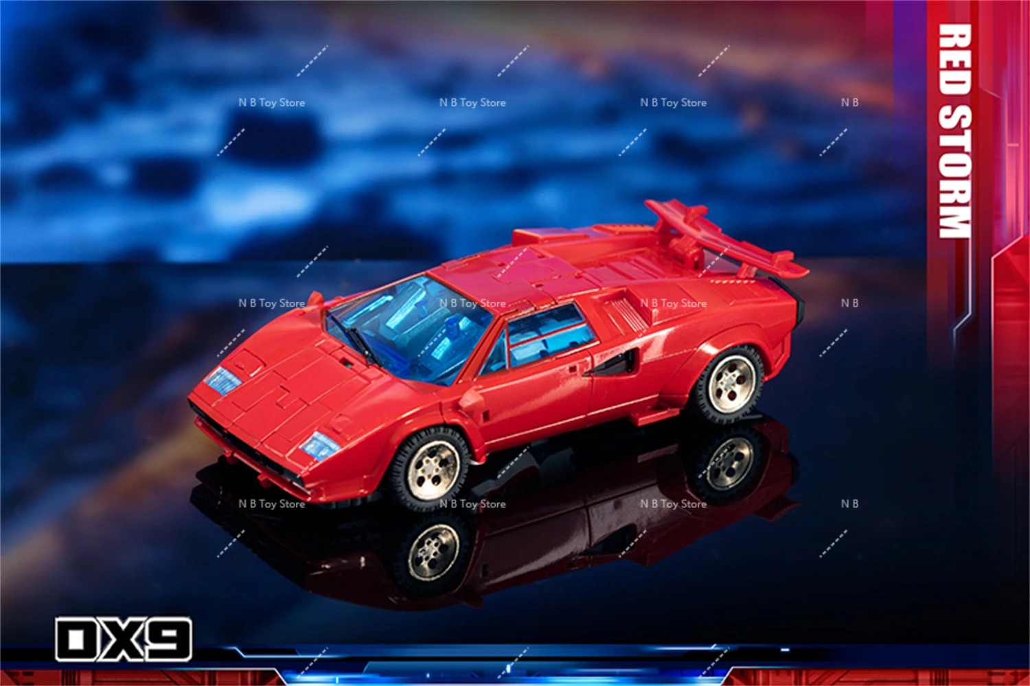 【En stock】 Figura de acción transformable G1 DX9 D21 Sideswipe Red Storm con caja