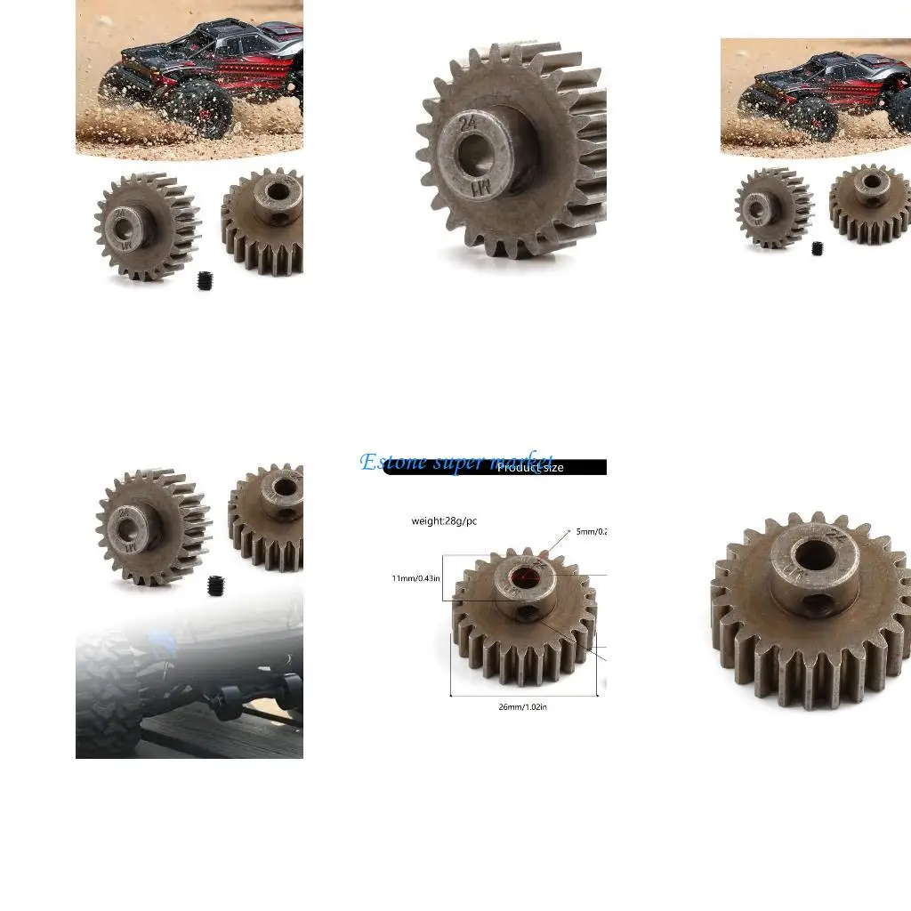 

090B Remote Control Crawlers Model Remote Control Steel Gear Pack 24T 5mm