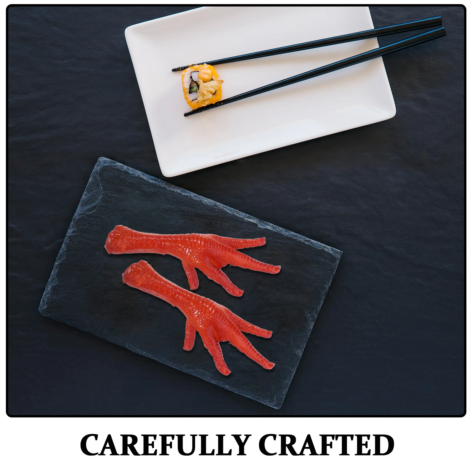 مجموعة نماذج طعام أقدام الدجاج النابضة بالحياة مكونة من 3 قطع لديكور المطبخ وعرض الحدث والتصوير الفوتوغرافي وإكسسوارات الطبخ الاصطناعية