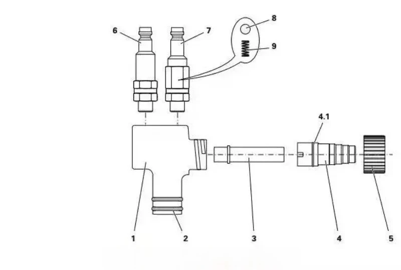 Manicotto filettato Tpaitlss 387819 per la sostituzione dell'iniettore a polvere IG02