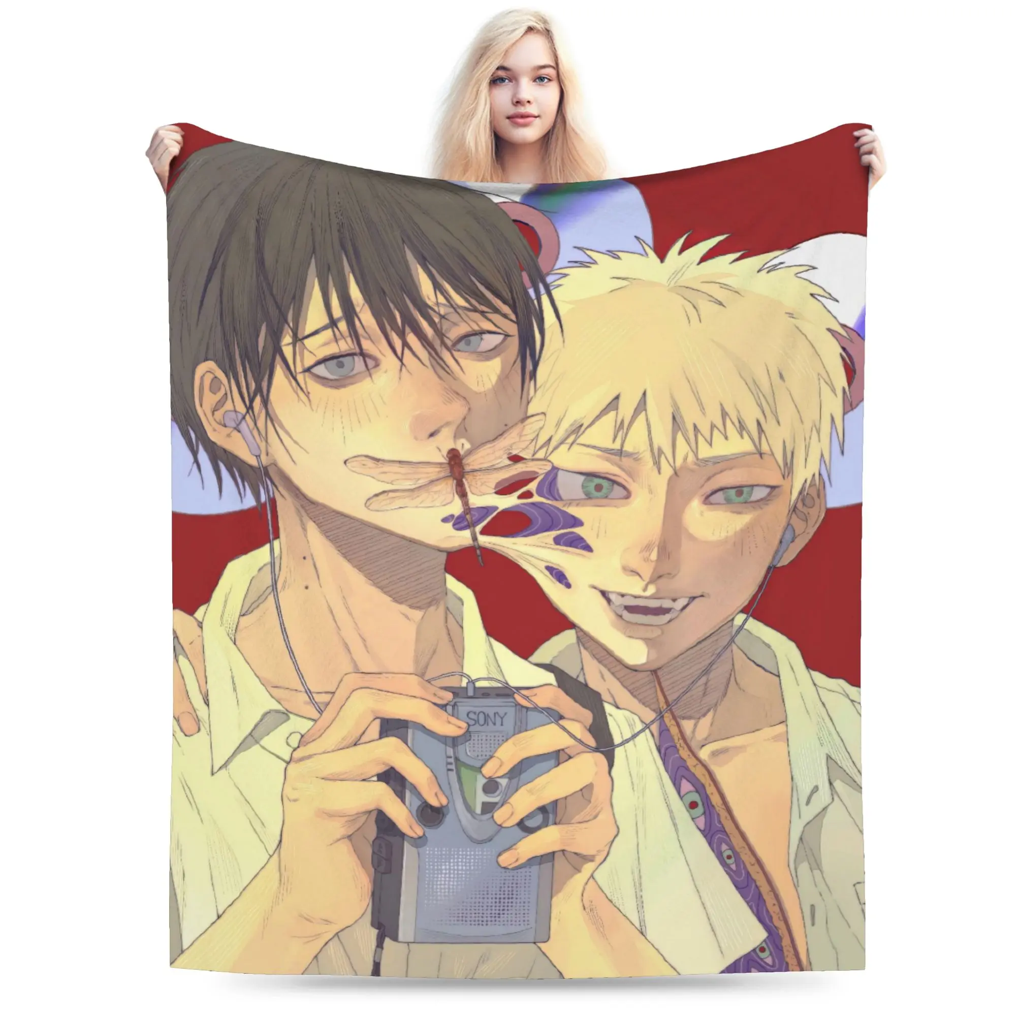 The Summer Hikaru Died Anime Blanket Fleece Printed   Multifunction Warm Throw Blanket for Bed Outdoor Plush Thin Quilt