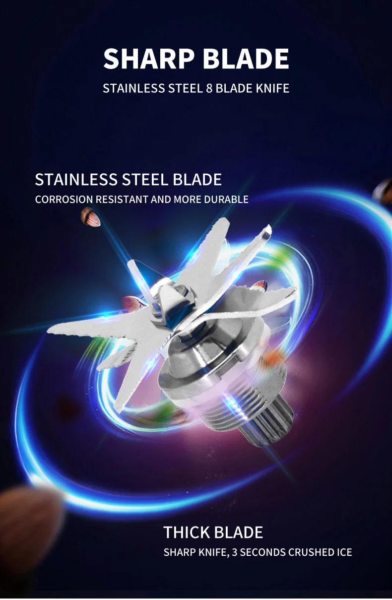 

Промышленный блендер TULX 2L для коммерческого использования, соковыжималка, блендер для фруктов, блендер для смузи