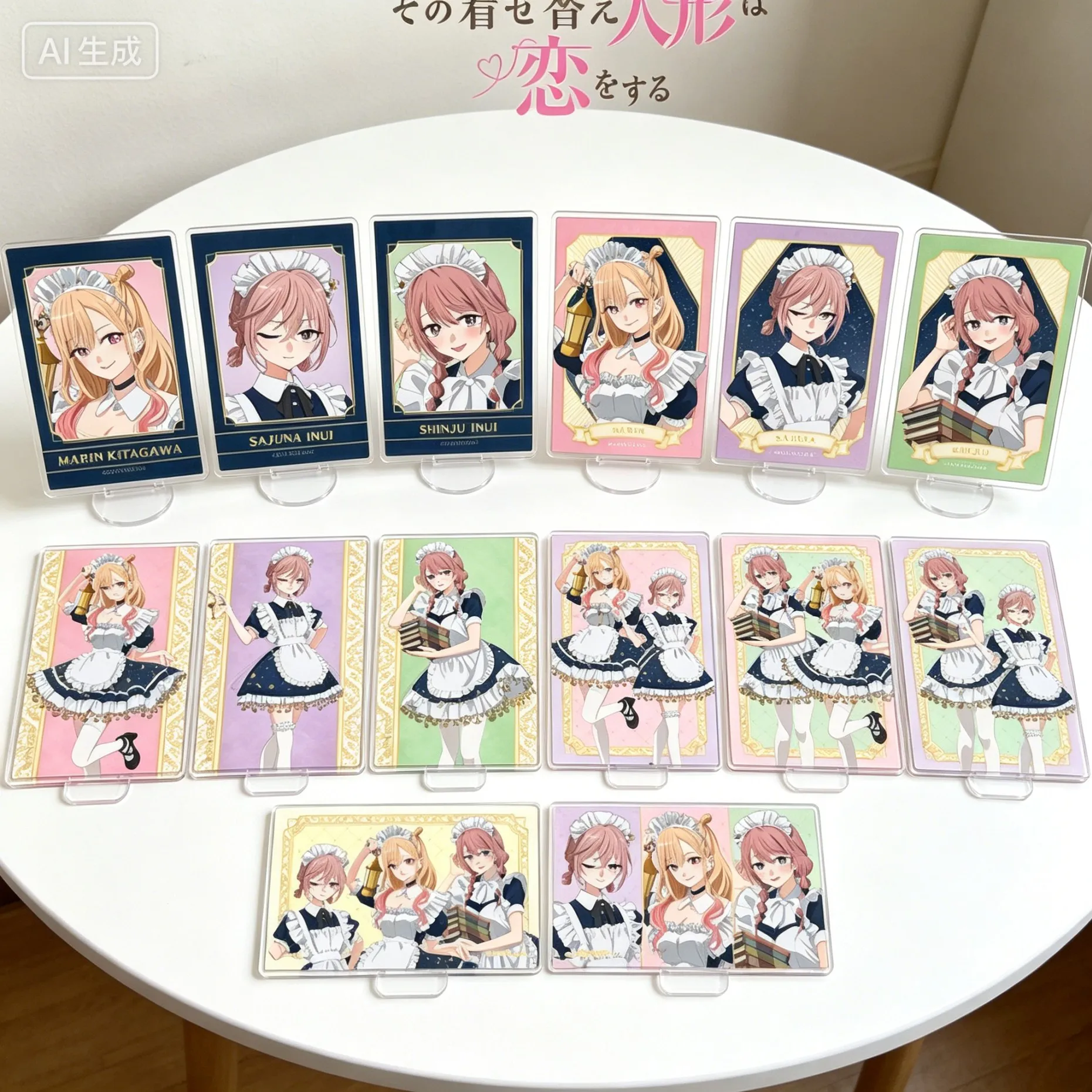 

Anime My Dress-Up Darling Starlight Maid ver Inui Shinju rectangle Acrylic Stand Model Plate Keychains Bedroom decoration