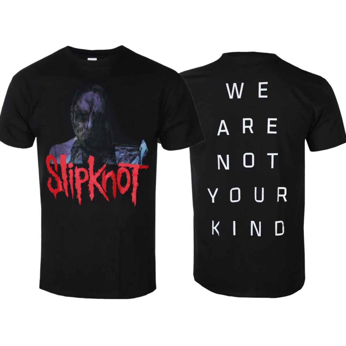 Slipknot WANYK Back Hit Pattern Printed T-Shirt Unisex 100% Cotton Tee, Nu Metal Band Street Casual Retro Style Top