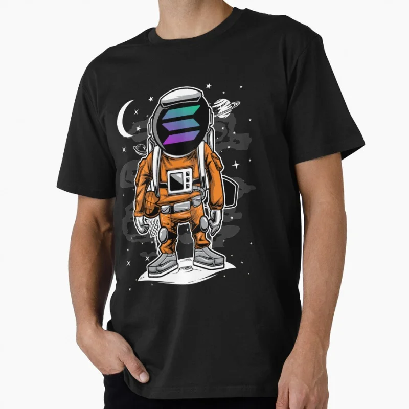 

Astronaut Basketball Coin To The Moon Crypto Token Cryptocurrency Blockchain Wallet HODL Gift T shirt Large size Tops