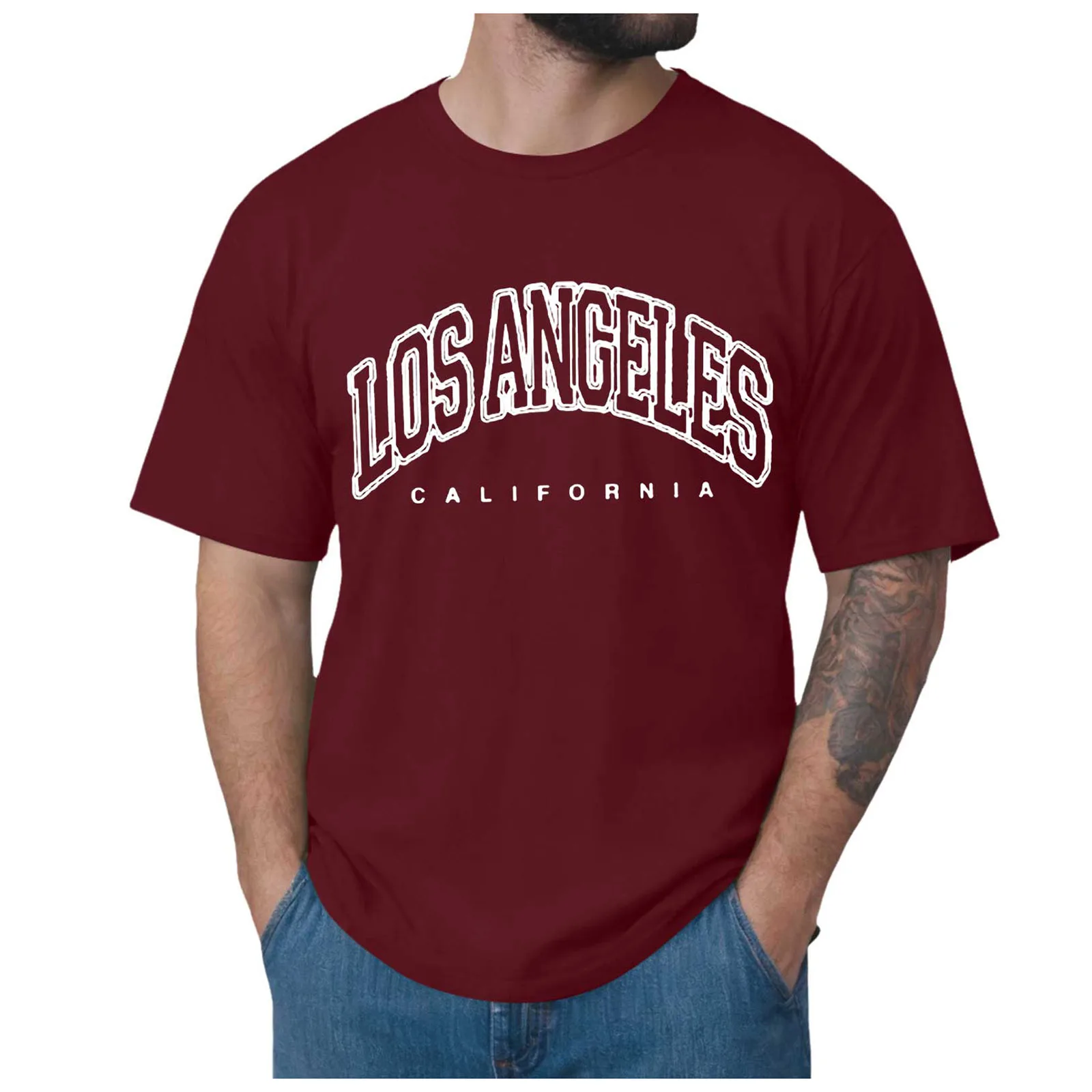 

Мужская рубашка с большим и высоким воротником, мужская повседневная многоцветная футболка с круглым вырезом и коротким рукавом, пуловер с воротником-стойкой