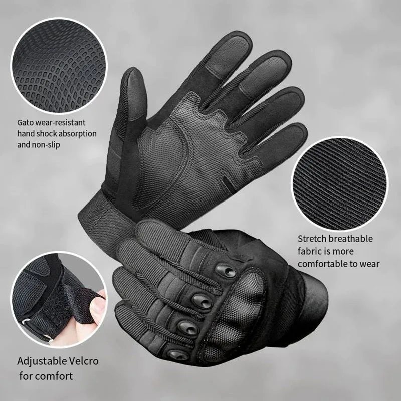 Shooting Tactical Gloves Touch Screen Anti-slip Outdoor Mountaineering Combat Training All Refers Hard Shell Protective Gloves