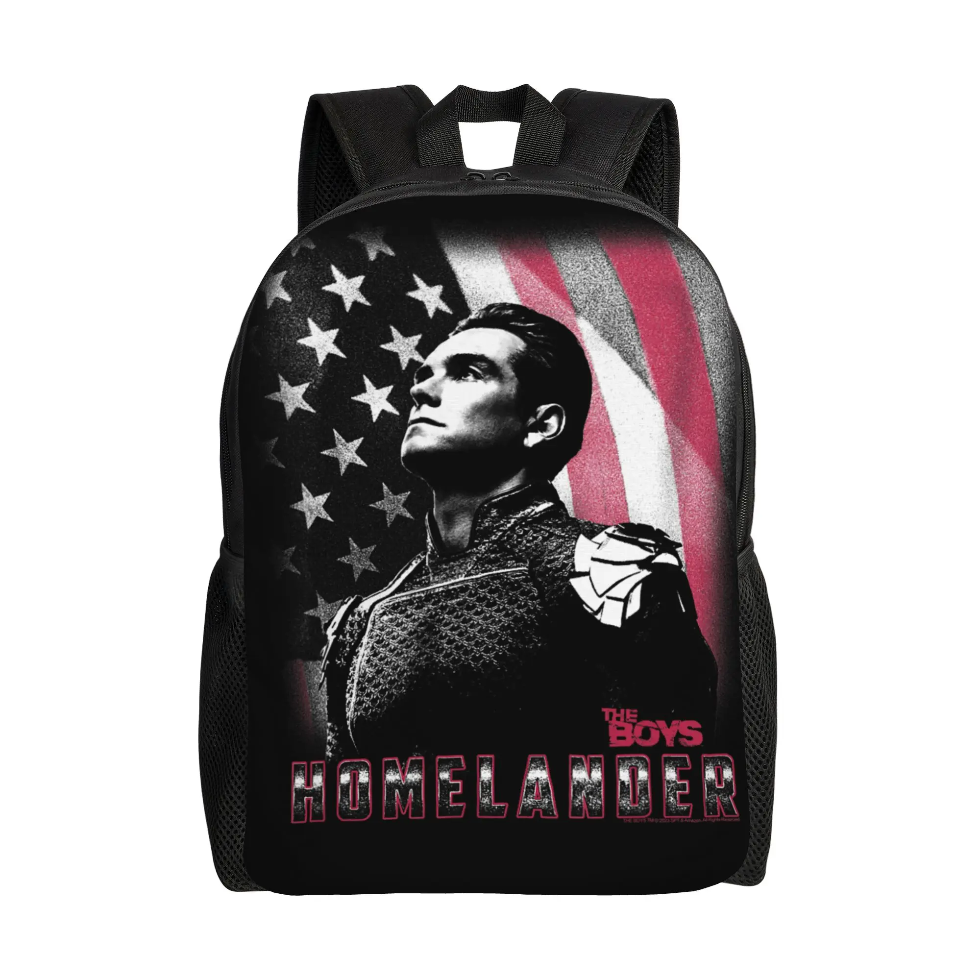 

The Boys Book Pack Back to school season The Boys Patriotic Homelander American Flag Background Personalised Backpack