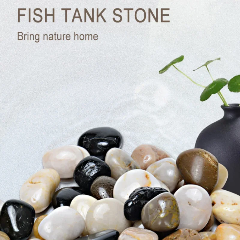 Fish Tank Decoration Landscape Stone Aquarium Bottom Sand Rain Flower Stone Ornament Pebbles Colorful Pavilions Small Stones