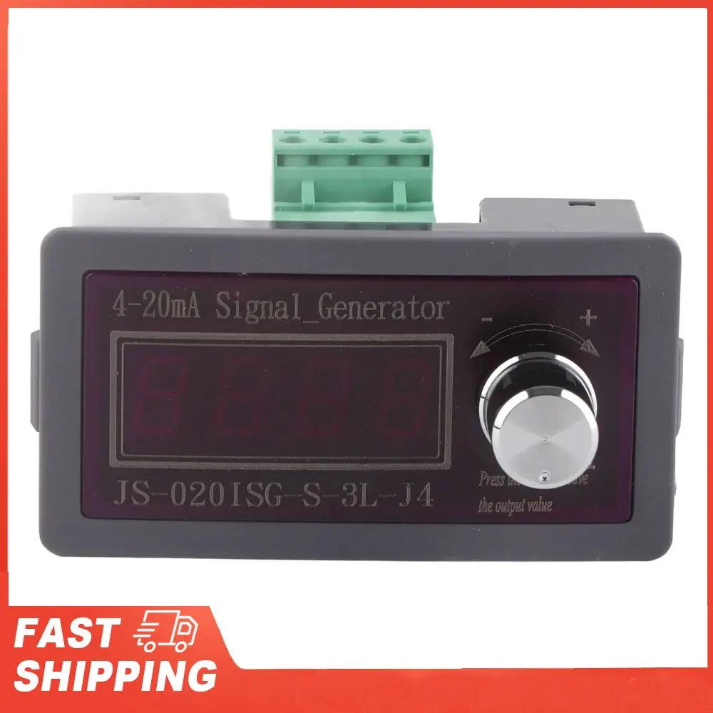 Adjustable 4 Digit Display 4‑20mA Current Voltage Signal Generator with Battery Power Supply Interface Analog Simulator Tools