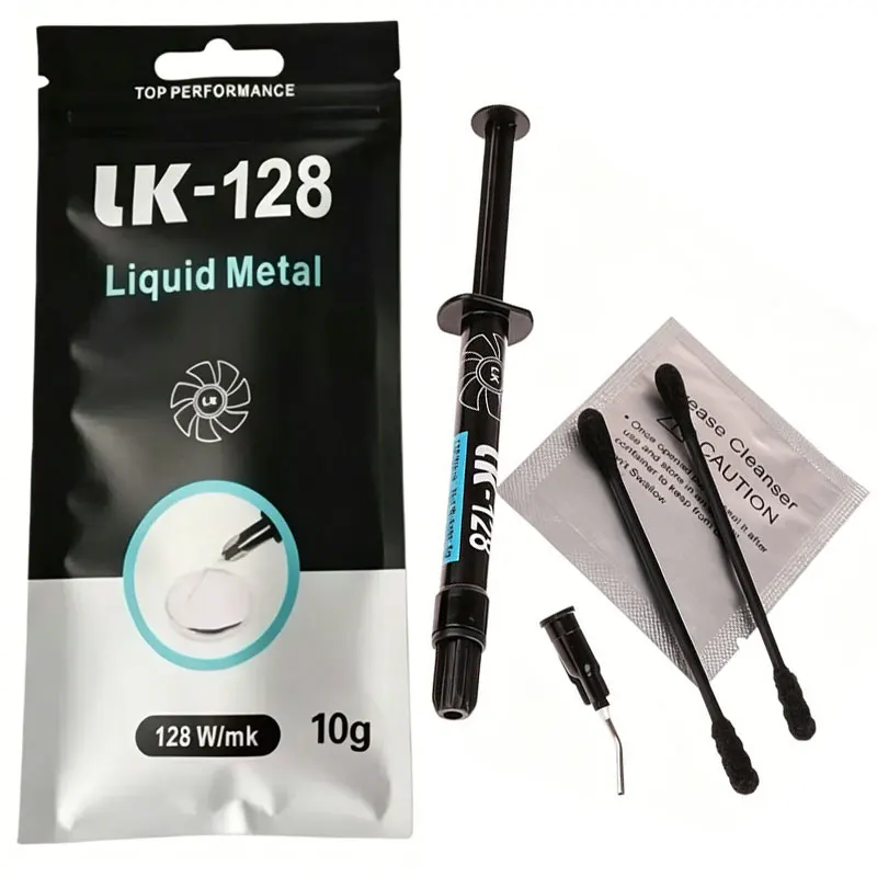 

LK-128 Liquid Metal Thermal Paste High Thermal Conductivity For CPU GPU Laptop PS5 Desktop Cooling Heat Dissipation