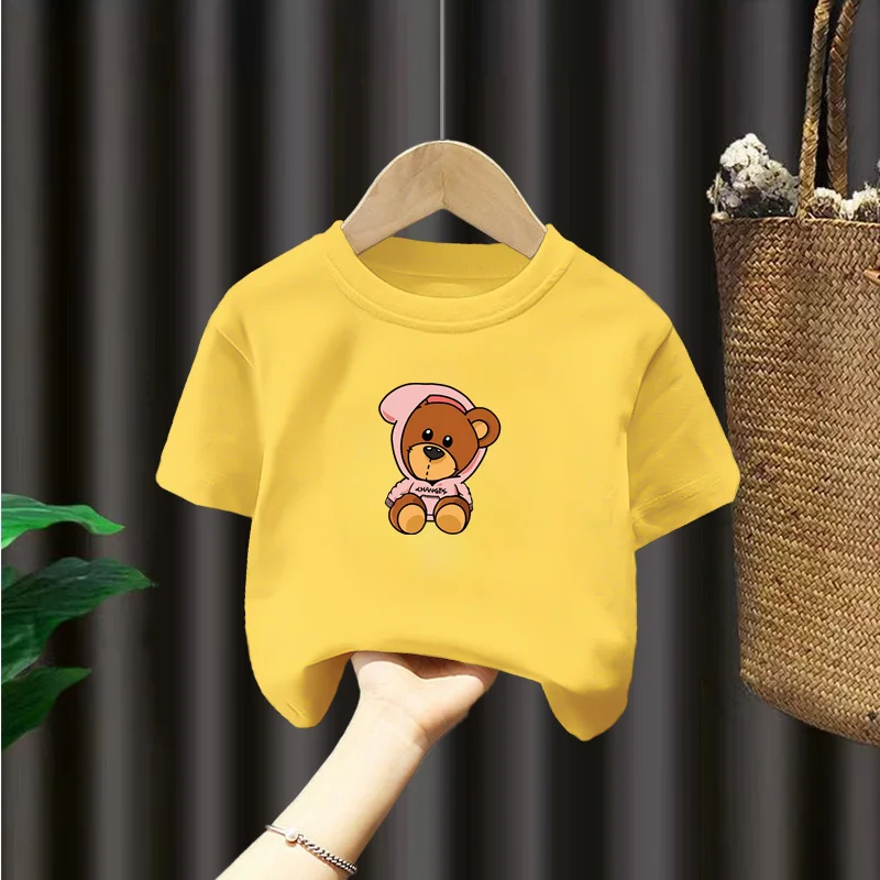 Short Sleeve Children's Clothing Top Cartoon Animation Street Fashion Breathable Fabric Children's 3D Digital Printing