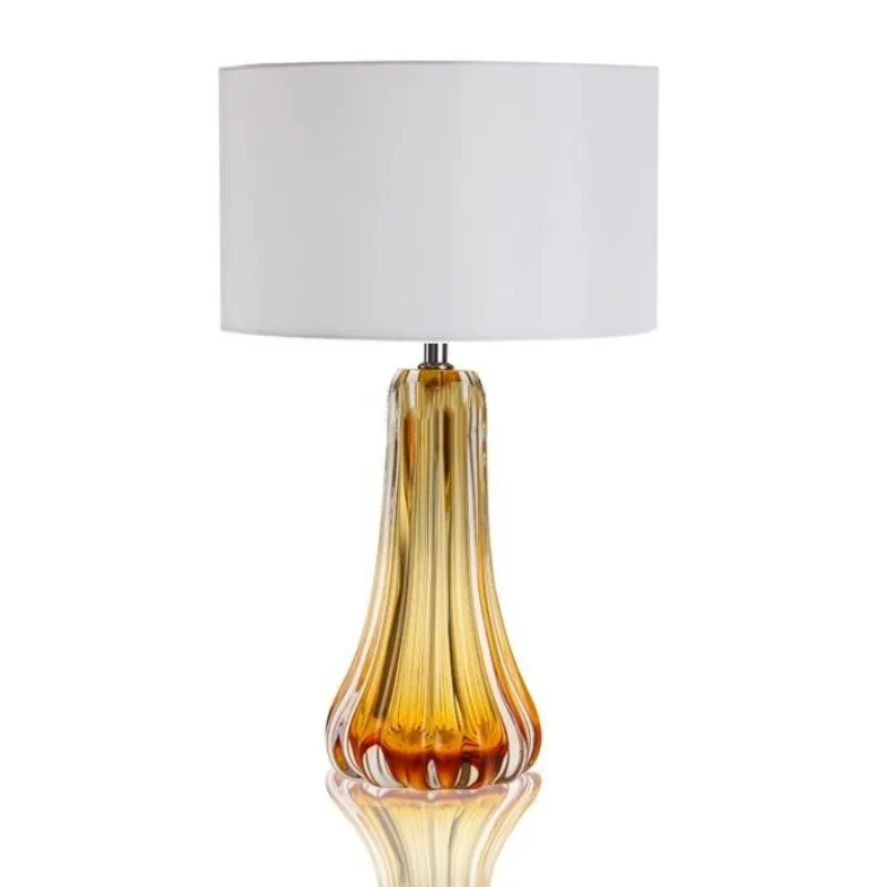 Italian modern Mediterranean Nordic style yellow glazed glass designer villa model room creative desk lamp