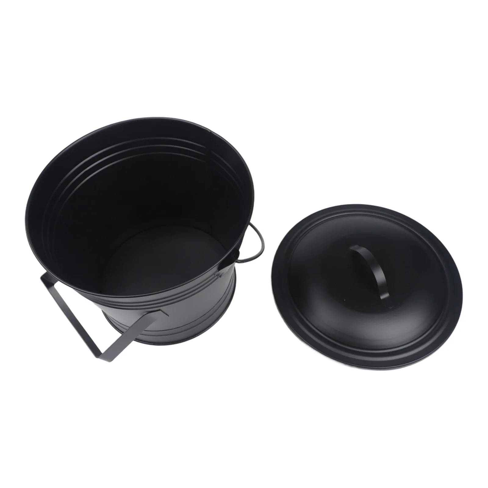 Fireplace Ash Bucket with Lid Fireproof Round Charcoal Container with Shovel and Handle for Efficient Ash Removal
