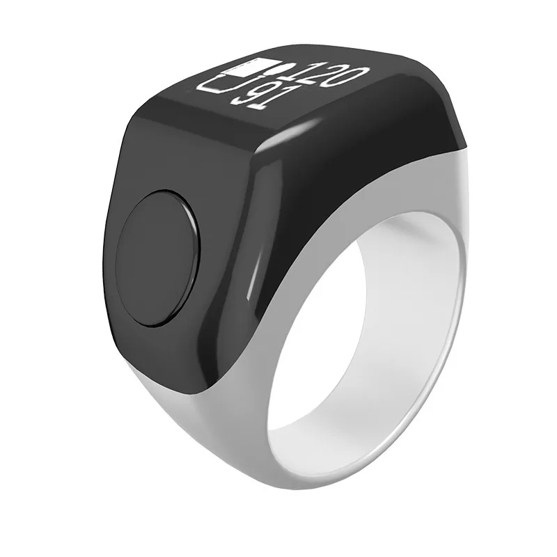 F4 Fathering Bluetooth 5.0 motion step counting OLED display prompts vibration waterproof smart ring