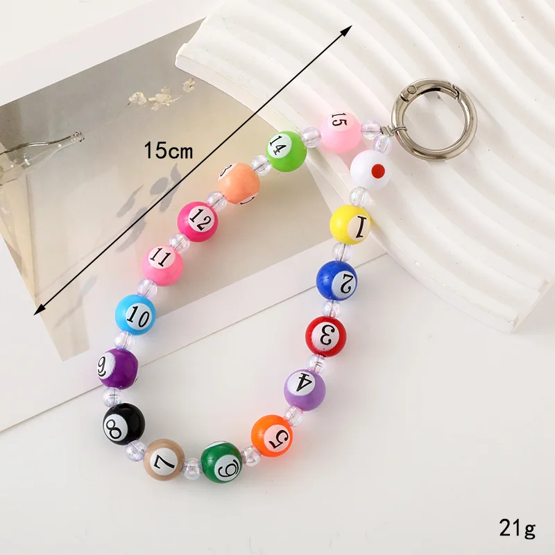 Billiards Beaded Phone Chain