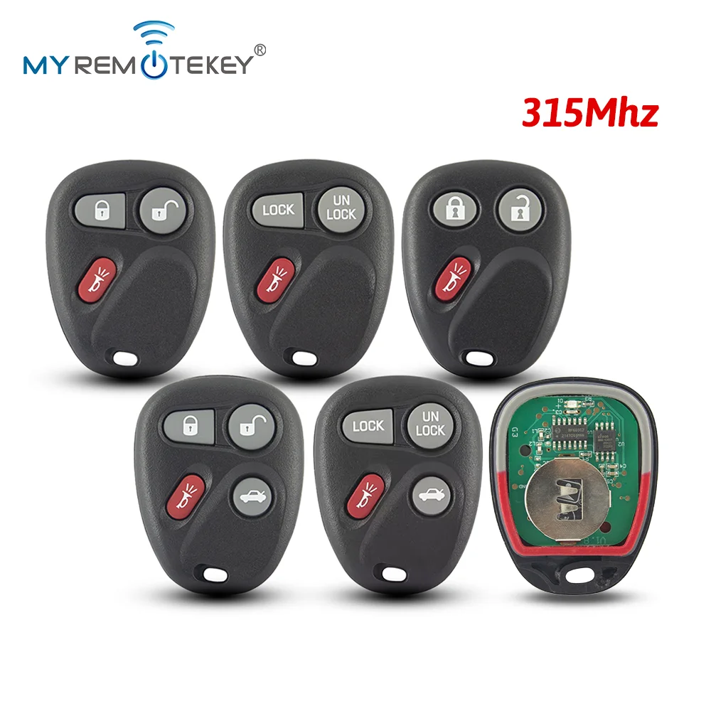 MYREMOTEKEY Keyless Remote Control Car Key Fob 315Mhz 3/4B for GM Chevrolet GMC 1998-2002 Oldsmobile Pontiac 1996-2000