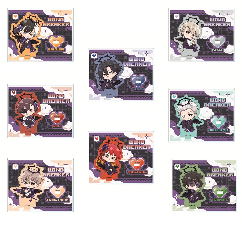 Anime Wind Breaker Acrylic Stand Model Figure Keychain - Sakura Haruka Suo Hayato Umemiya Hajime Cosplay Plate Fans Gift