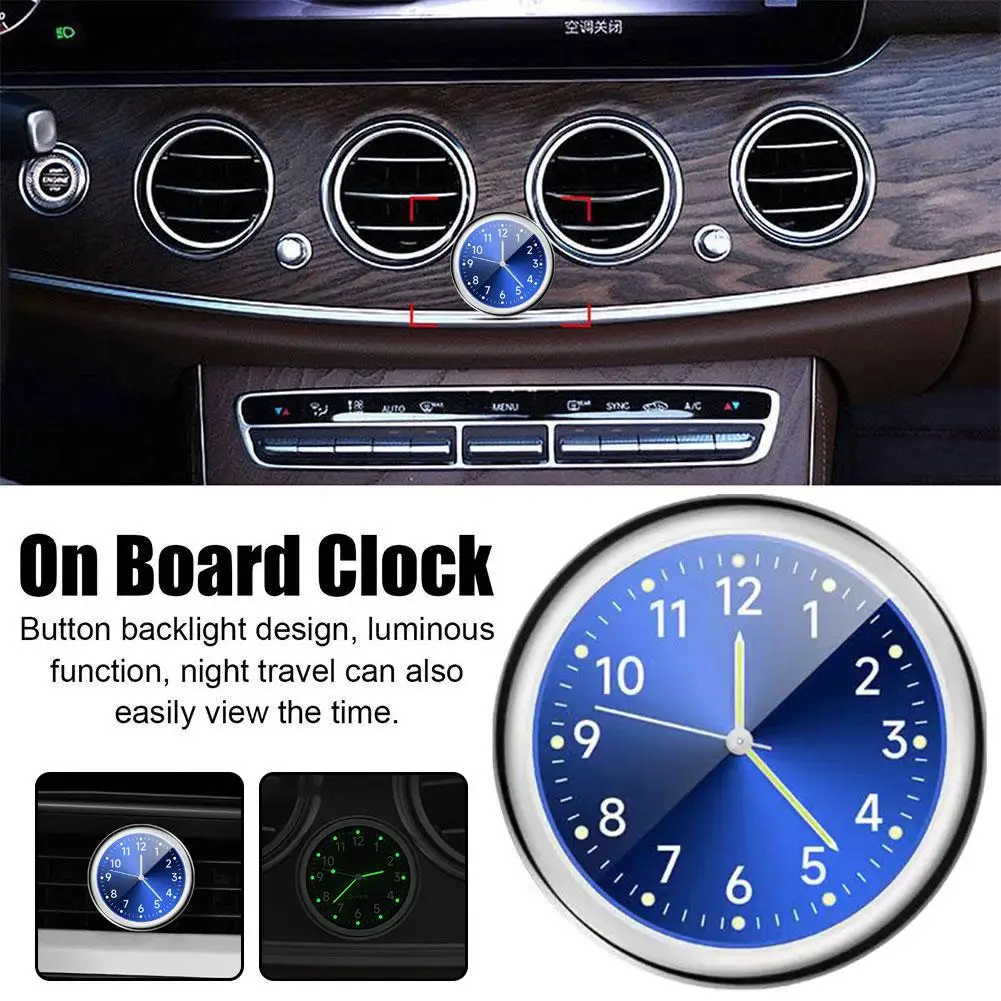 Mini Watch Car Mounted Metal Clock Electronic Clock Waterproof Bicycle Motorcycle Watch Auto Car Clock Dashboard Clock In Car