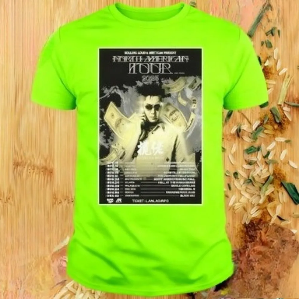 Skai Isyourgod المتداول بصوت عال Mry Team الحاضر 2025 جولة أمريكا الشمالية تي شيرت موضة المراهقين والكبار يحبون الموسيقى تي شيرت #3