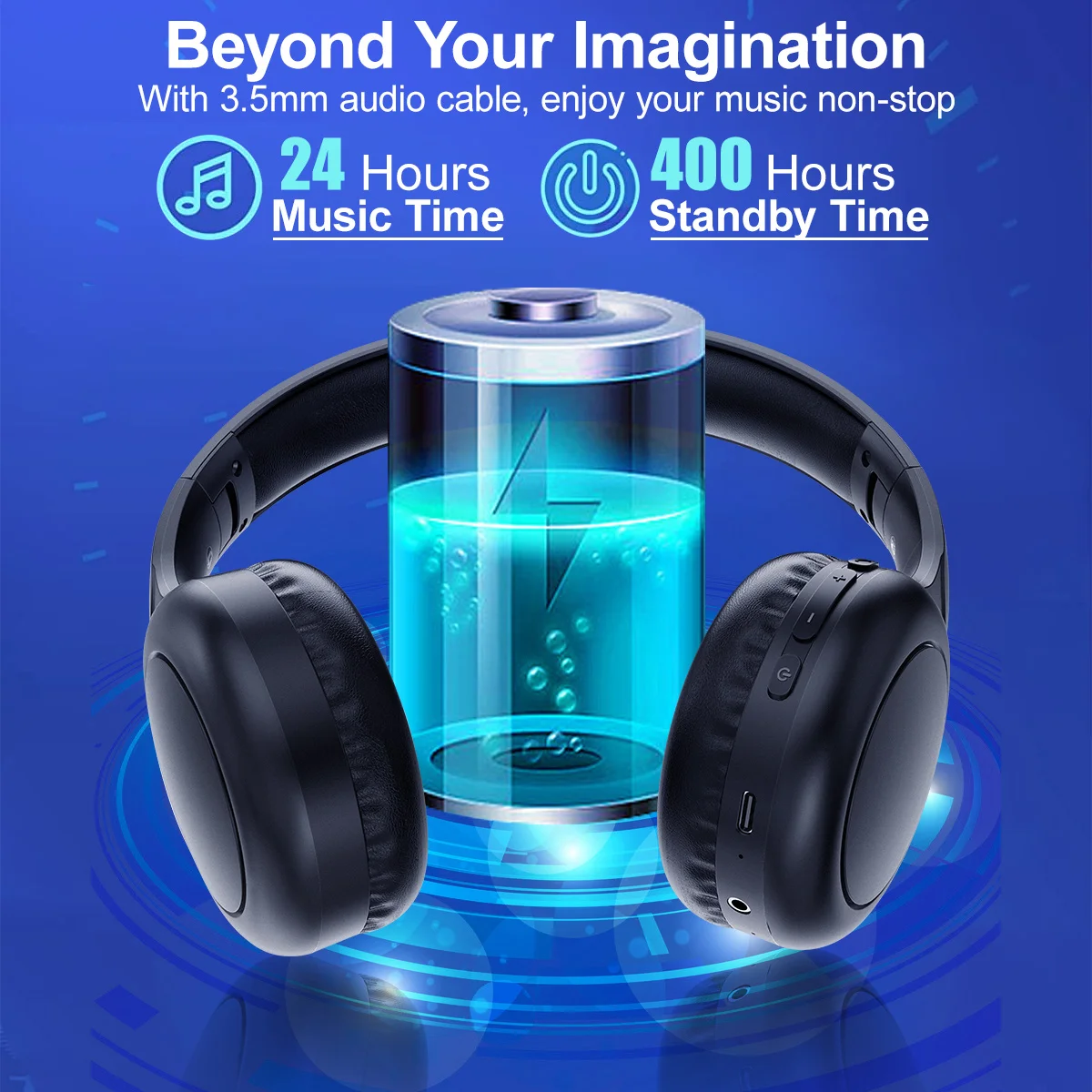 Siindoo-JH-926B-S Auscultadores Bluetooth sem fios, auscultadores estéreo dobráveis, HI-FI, Super Bass, Redução de Ruído, Microfone para adultos, crianças, PC
