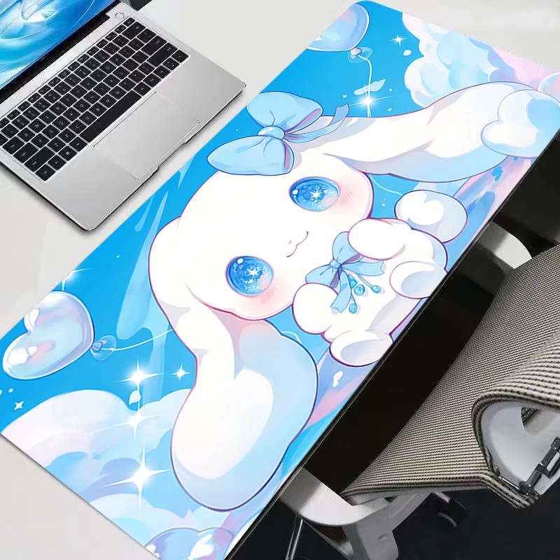 90x40cm Mouse Pad Cinnamoroll Anime Gamer Large Computer Notebook Pc Mousepad Carpet rug Gaming Accessories Keyboard Desk Mat