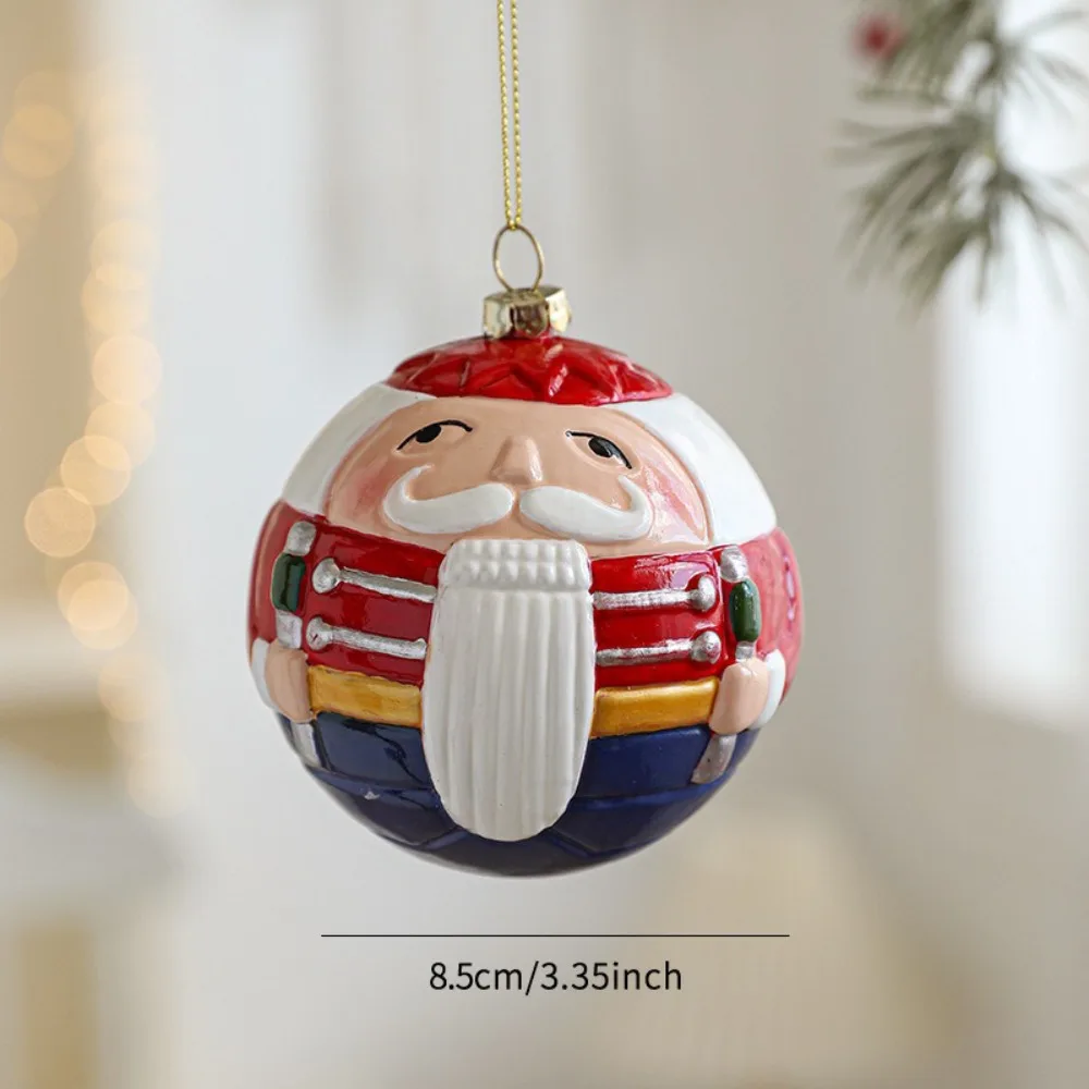 

Пластиковая подвеска в виде рождественской елки, ручная роспись, фигурка Санта-Клауса, рождественская елка, подвесная безделушка, красный и белый