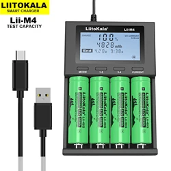 LiitoKala Lii-M4S M4 18650 LCD Multifunctional Battery Charger For 3.7V 1.2V 26650 21700 14500 18350 17500 AA AAA A C And Other