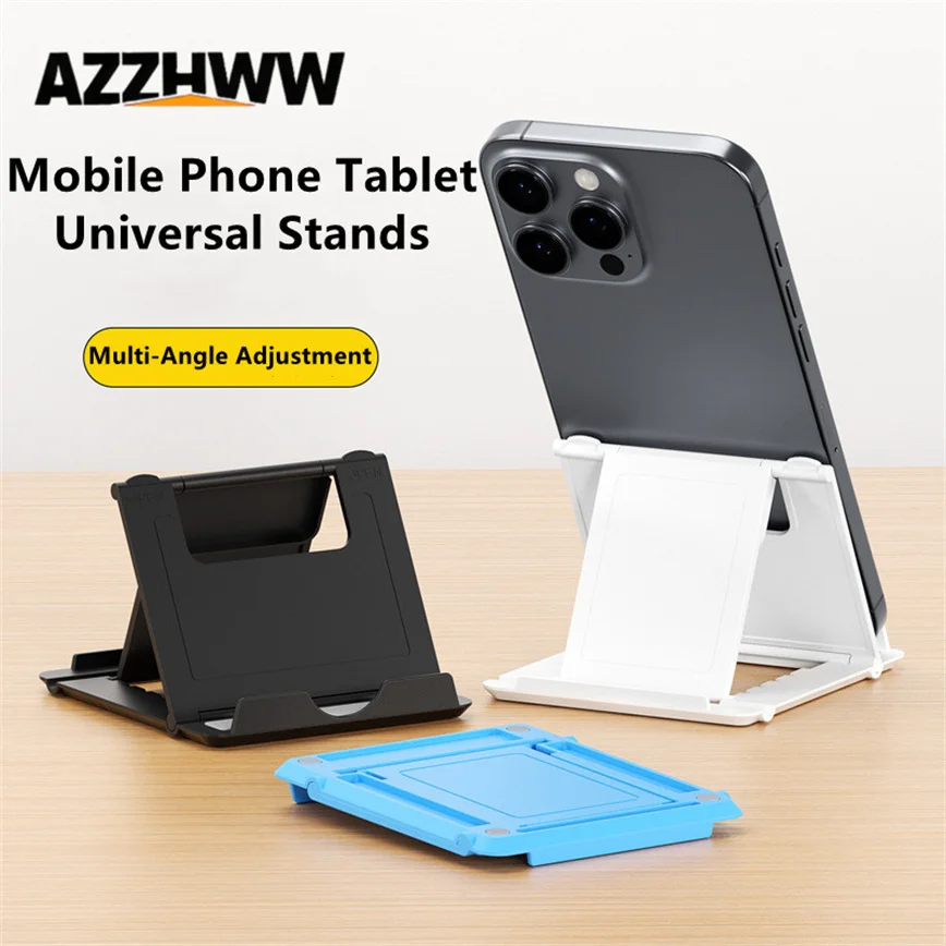 Portable Cell Phone Stand Holder for Desk, Foldable Pocket-Sized Mount, Universal Adjustable Desktop Mobile Phone Kickstand