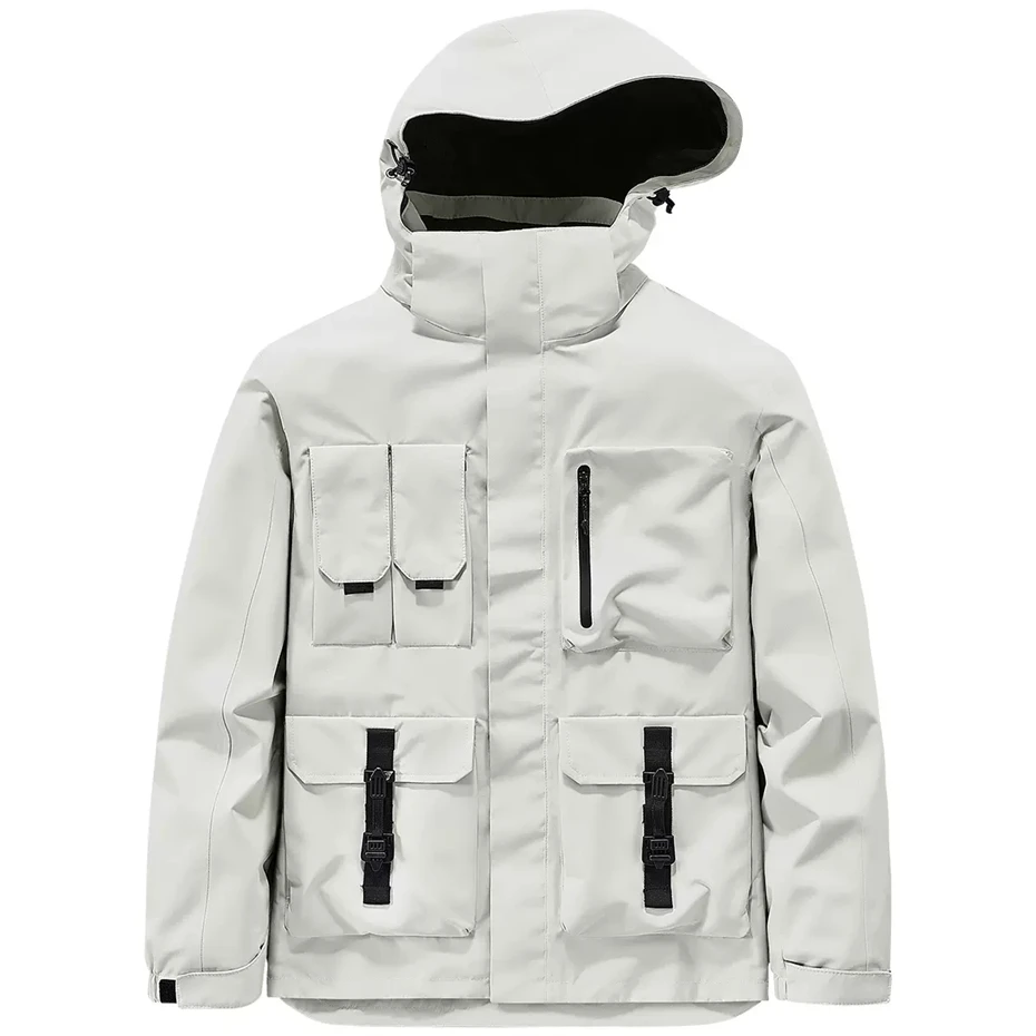 Waterproof Ski Jacket Men Winter Thick Jackets Coats Detachable Inside Techwear Cargo Jacket Male Plus Size 5XL Coat Hooded
