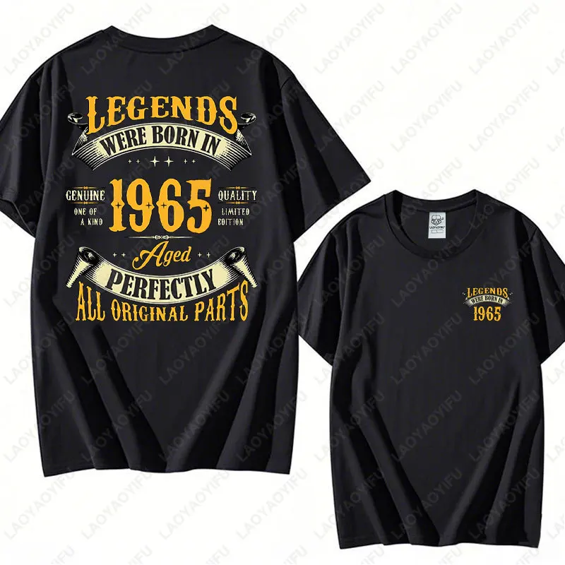 

Рубашка на 50-летие для мужчин Legends Were Born in 1975 года. Винтажная футболка 50-летия с принтом левой груди и полной спины Camisetas Hombre.