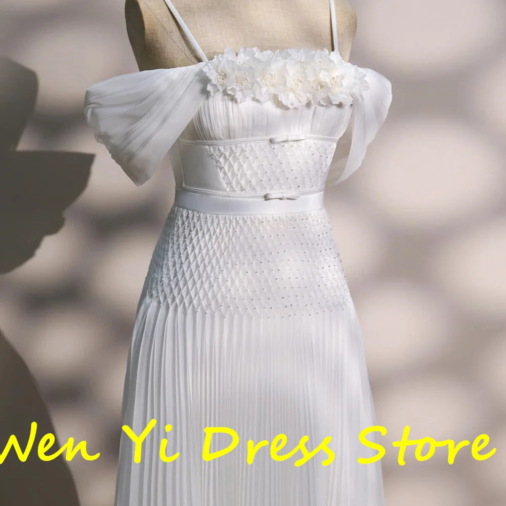 Customized  High Quality and Temperament Appliques Sequined Pearls Bow Crystal Evening Dress A-Line Floor Length Off th