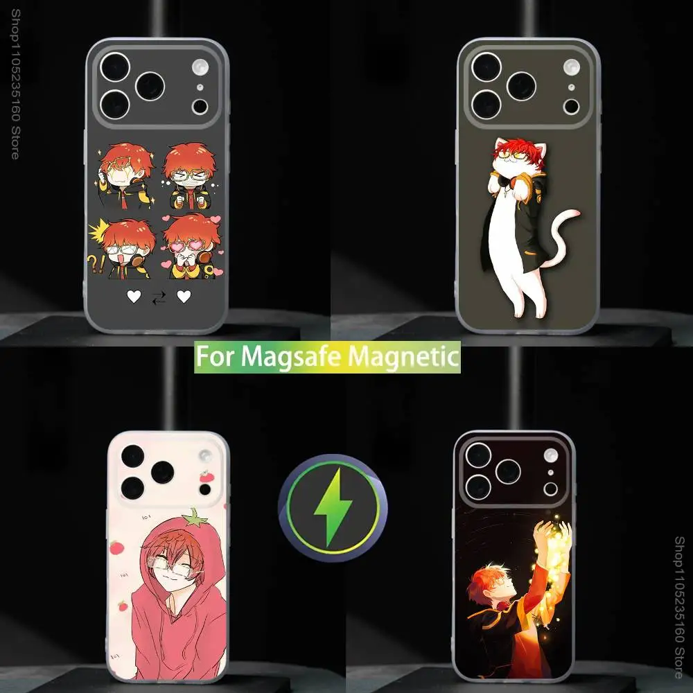 

Cartoon M-Mystic Messenger Phone Case For iPhone 17,16,15,14,13,12,11,Pro,Max,Plus,Mini,SE4,E Magnetic For Magsafe Wireless