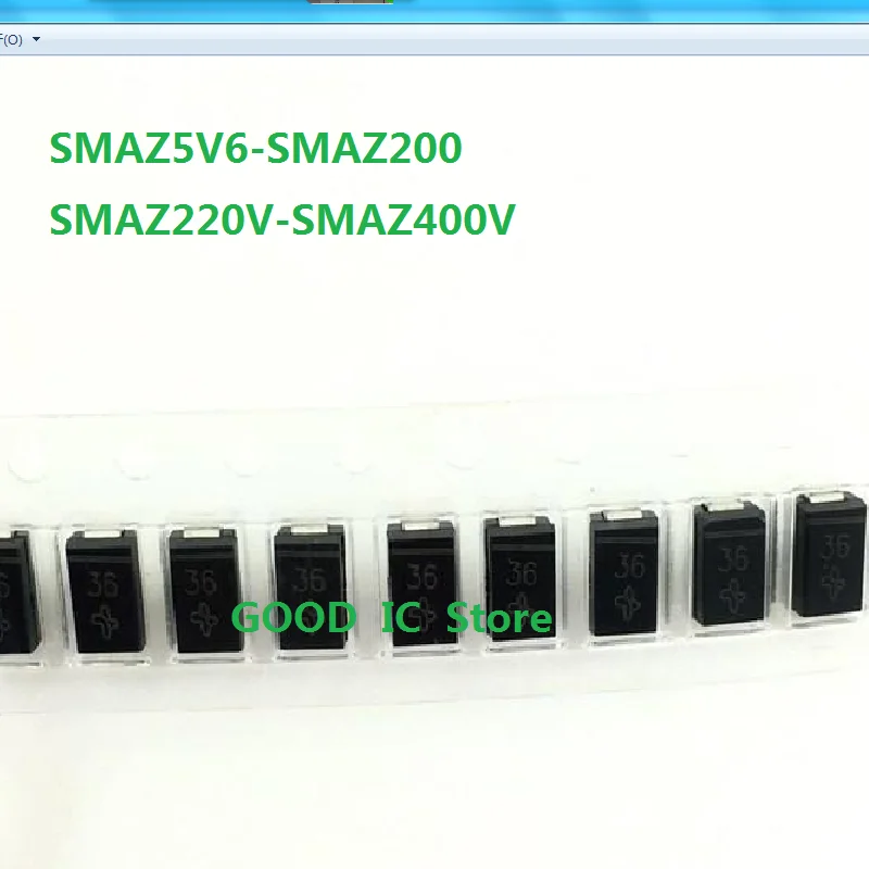 100PCS NEW  1W 1000MW SMAZ220V SMAZ240V SMAZ250V SMAZ270V SMAZ300V SMAZ330V  SMAZ360 SMAZ400V SMD SMA Zener Diode