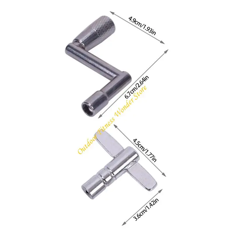 E8BF Premium Metal Drum Locking Tool Z T Light Weight Transability مقبض مضاد للملحقات الطبل والعروض الحية