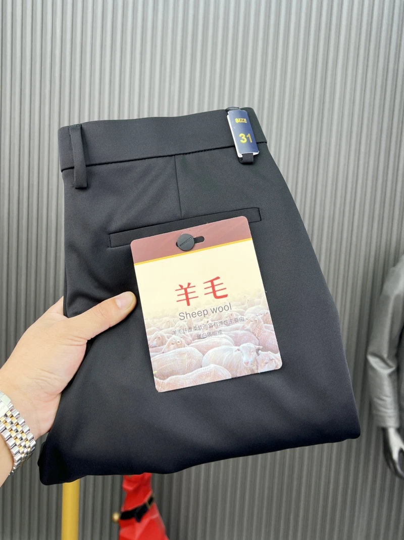 

Svip Luxury Camere осень-зима двусторонние эластичные удобные деловые пригородные тонкие прямые повседневные брюки мужские