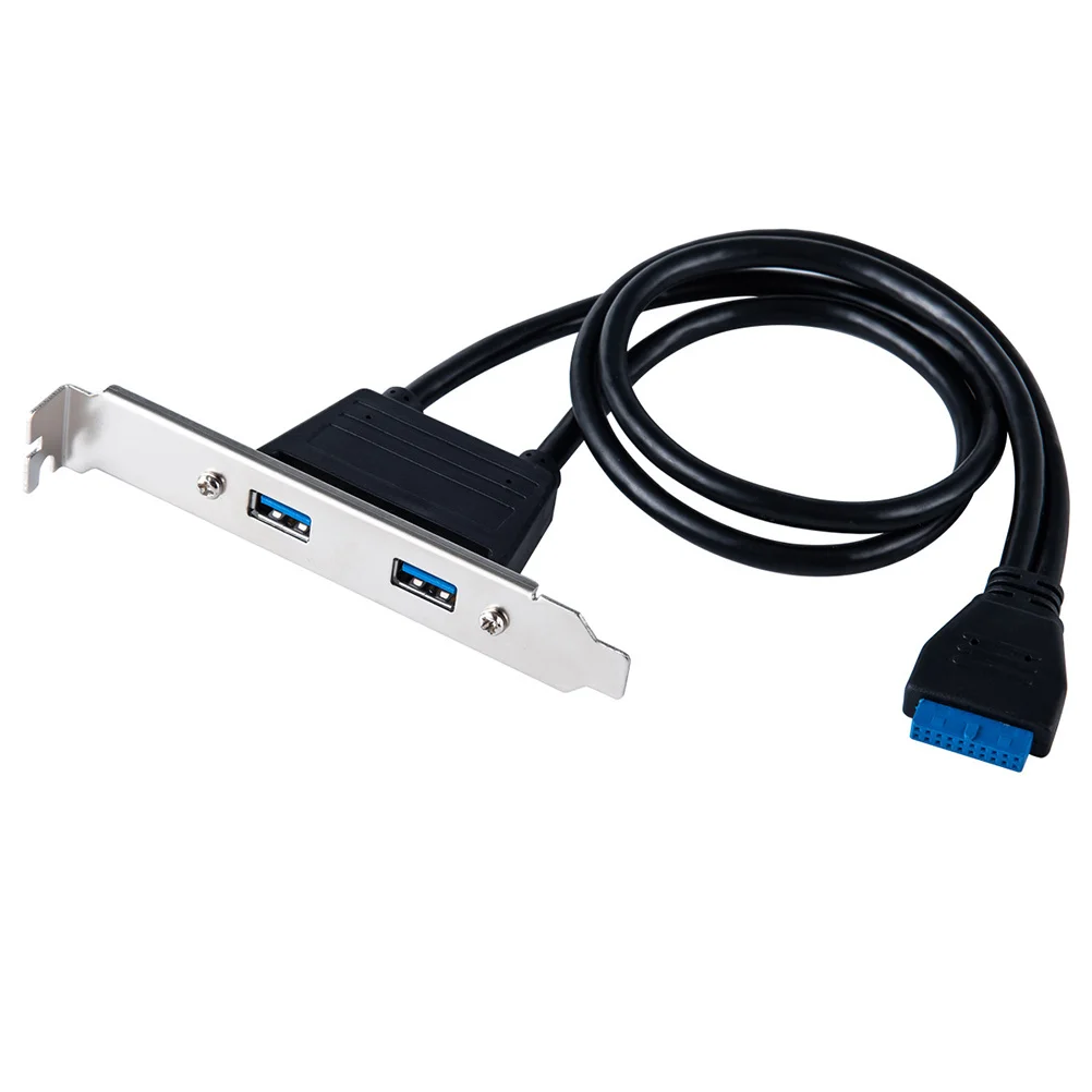 Motherboard Rear Panel Expansion Bracket 20pin Header to Dual USB 3.0 Ports Pci Installation High Quality