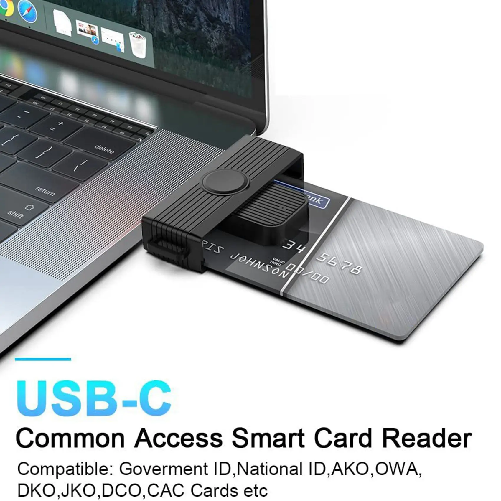 Smart Card Reader Smart Card/SIM/ID/CAC Card Smart Card Reader Adapter For Android Phones PC Computer-N35R
