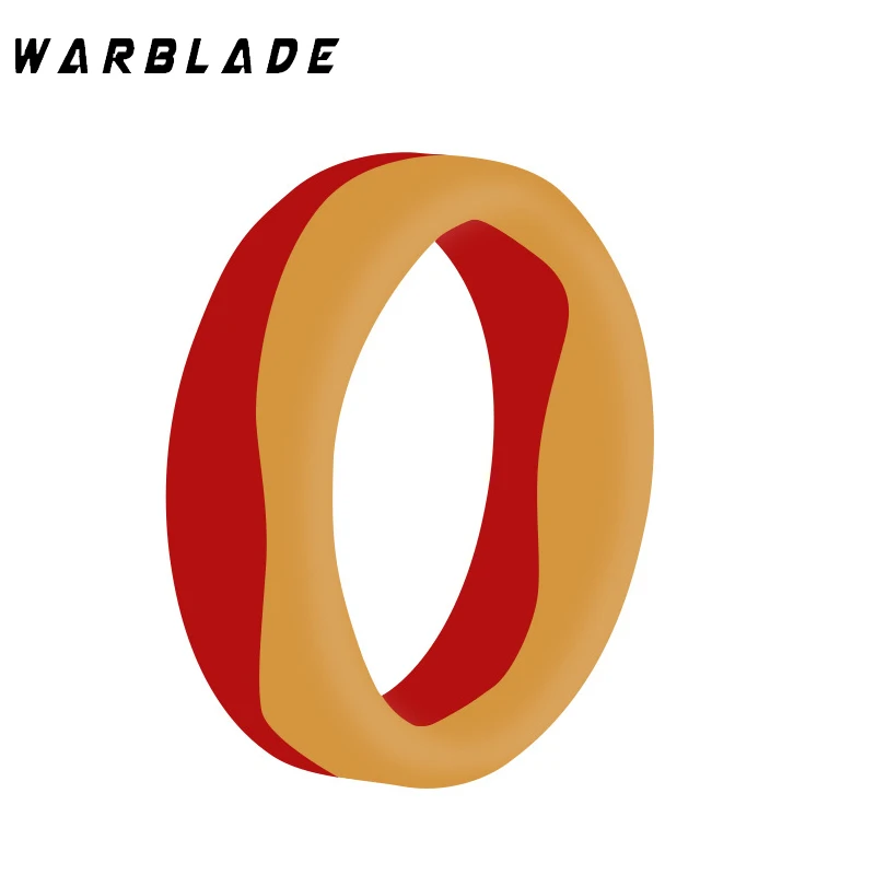 6pcs/Lots 5.7mm Silicone Finger Ring Men Women Hypoallergenic Two-Color personality Flexible  Rubber Ring Couple Wedding Jewelry