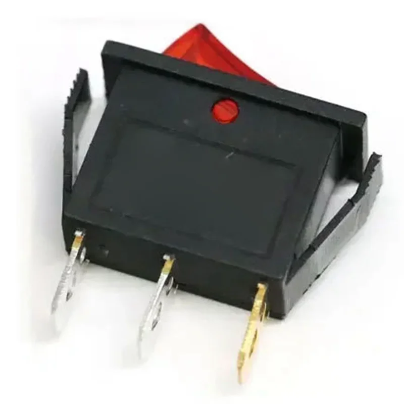 M09K For Electric Fireplaces Compatible 5Pcs Lighted Rocker Switch Red On Off 3 Pin 2 Position Mini Boat Rocker Swtiches Switche