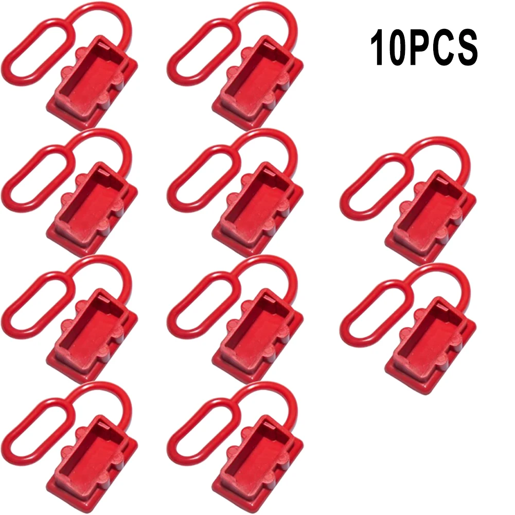 For Trailer Boat Dust Cap Cap 10 * 10 PCS 4.7*2.6*1.8cm 50AMP Battery Black / Red Caravn Prevent Dust Connectors