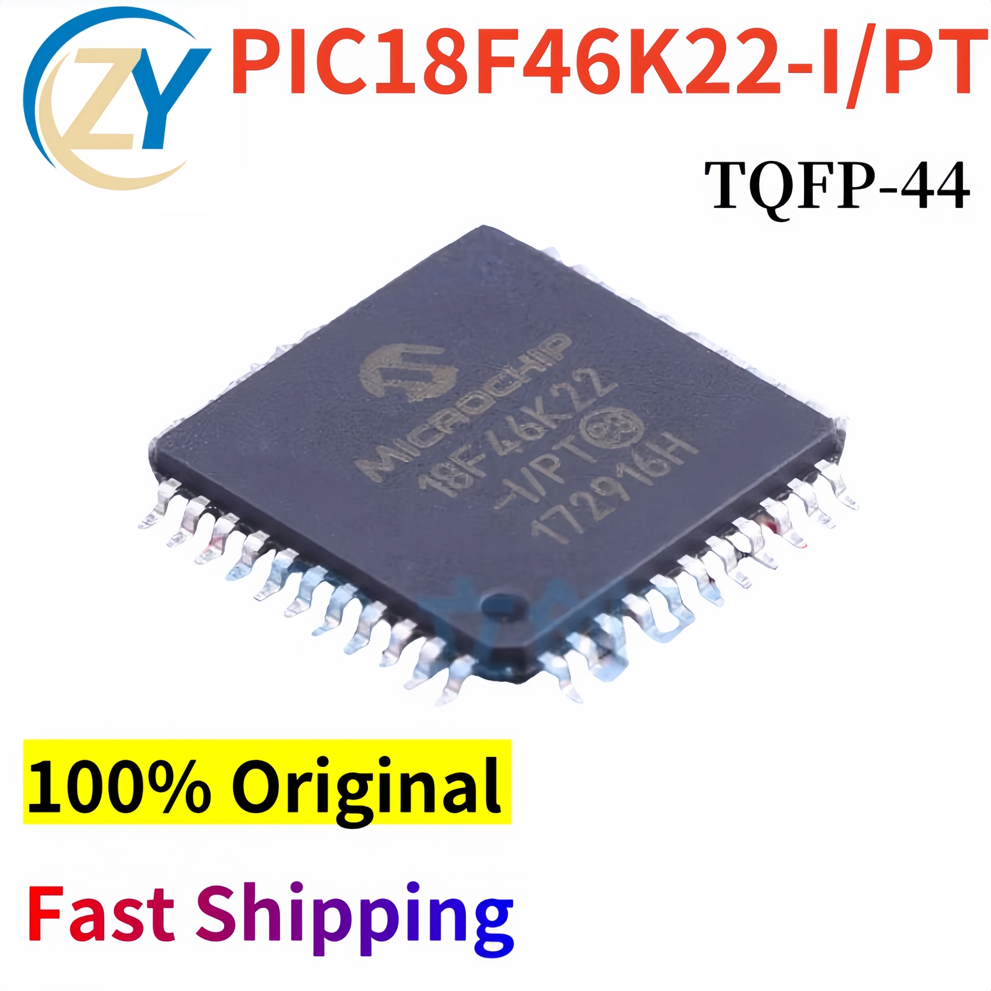 (2pcs) PIC18F46K22 8-Bit MCU PIC18F46K22-I/PT TQFP44 64MHz 100% Original & In Stock